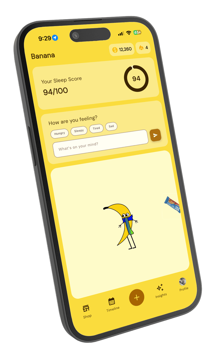 Banana: Habit Tracker App mockup